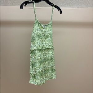 American Eagle Outfitters Green Floral Mini Dress
